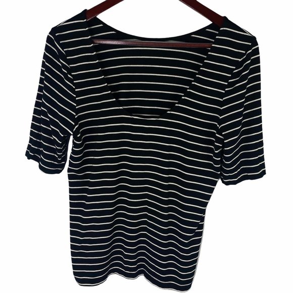 a new day Scoop Stripe Knit Top Size M - Picture 2 of 4